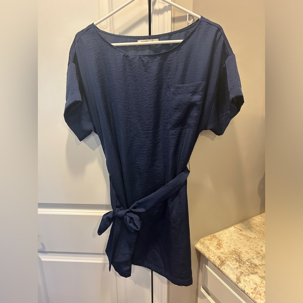 Women’s Blue Old Navy Pocket Shirt Dress Medium